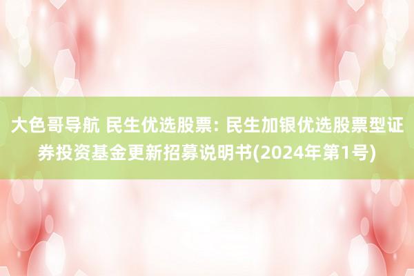 大色哥导航 民生优选股票: 民生加银优选股票型证券投资基金更新招募说明书(2024年第1号)