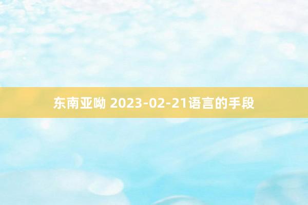 东南亚呦 2023-02-21语言的手段