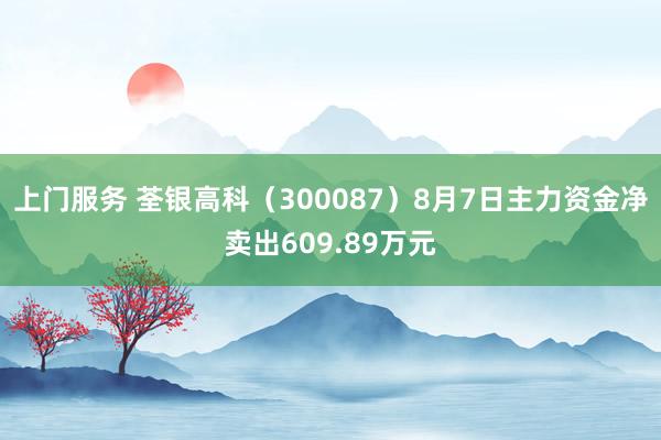 上门服务 荃银高科（300087）8月7日主力资金净卖出609.89万元