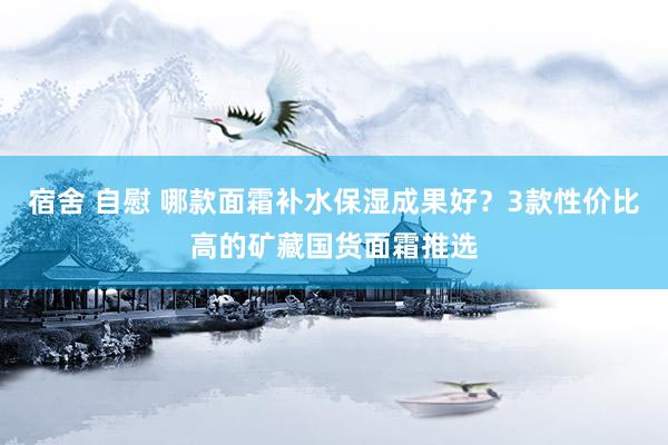 宿舍 自慰 哪款面霜补水保湿成果好？3款性价比高的矿藏国货面霜推选